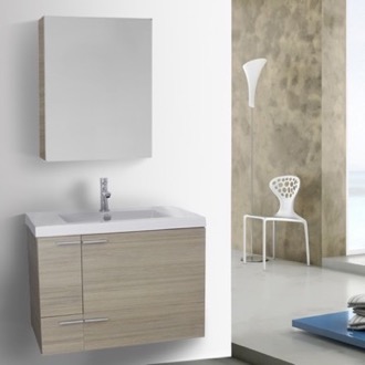 Bathroom Vanity Floating Bathroom Vanity, Modern, 31